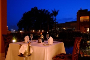 Serena hotel Kampala outside dining